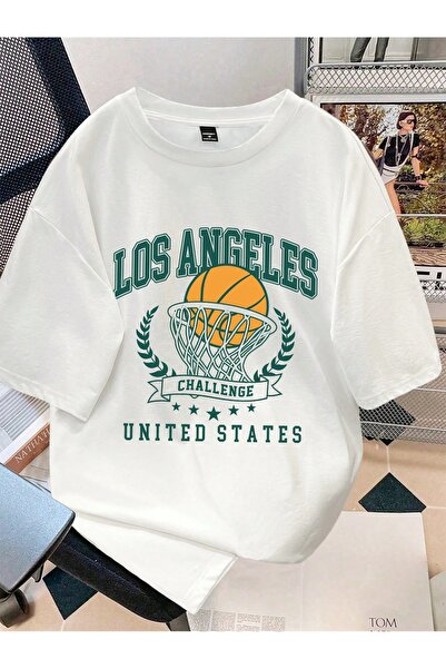 Jose Clothing تي شيرت مطبوع بأكمام قصيرة وقصة كبيرة الحجم