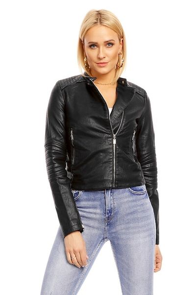 Gosse Geaca Dama Tunica Piele Ecologica Neagra S