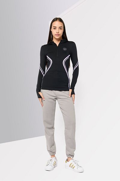 adidas By Stella Mccartney Women Sportswear Fit Long Sleeve Training Hooded Track Top, Black
