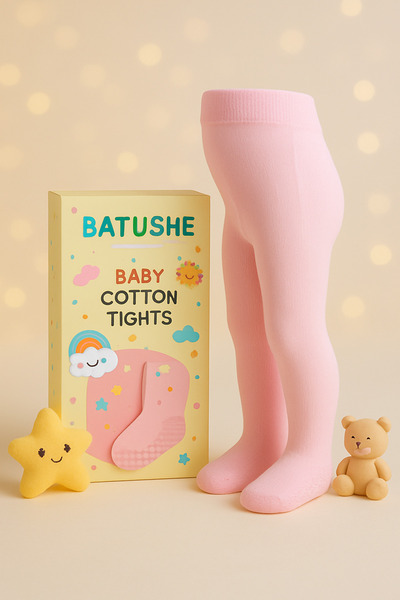 BATUSHE Bebek Külotlu Çorap pamuklu – Pembe – çocuk yeni doğan - okul çorabı ...