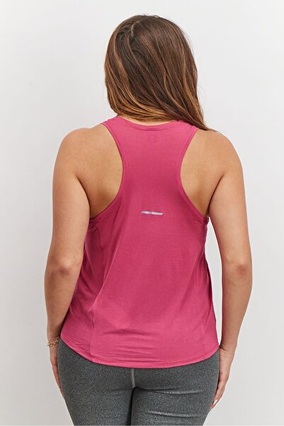 Asics Women Regular Fit Sleeveless Sakura Tank Top, Pink Combo