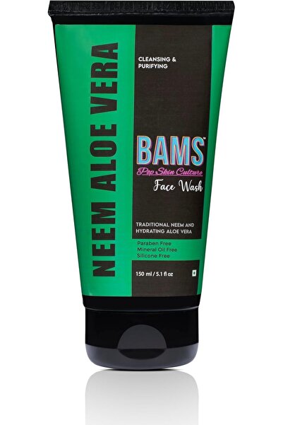 BAMS POP SKIN CULTURE BAMS | غسول الوجه بالنيم والصبار | منظف منقي وملطف لمكا...