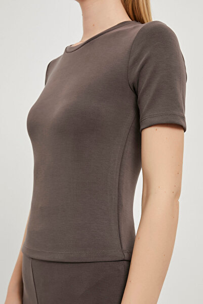 Arma Life Women's Modal Premium Tight Blouse Loose Leggings Coffee Bottom Top Set