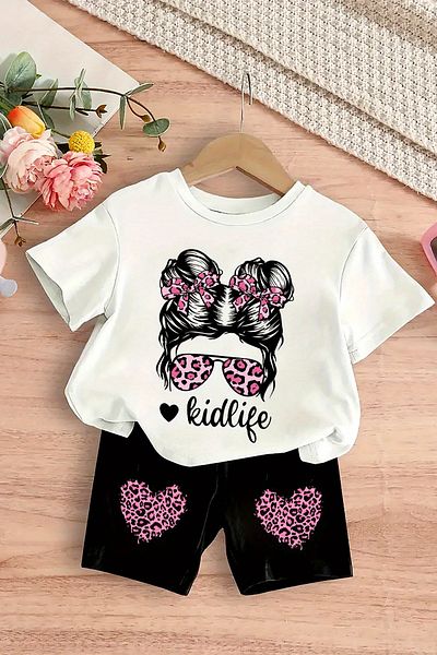 MYADA Premium Kid Life Female Child Shorts Suit 24032