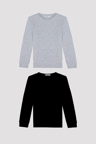 Penti Unisex Long Sleeve 2-pack Multicolored T-shirt