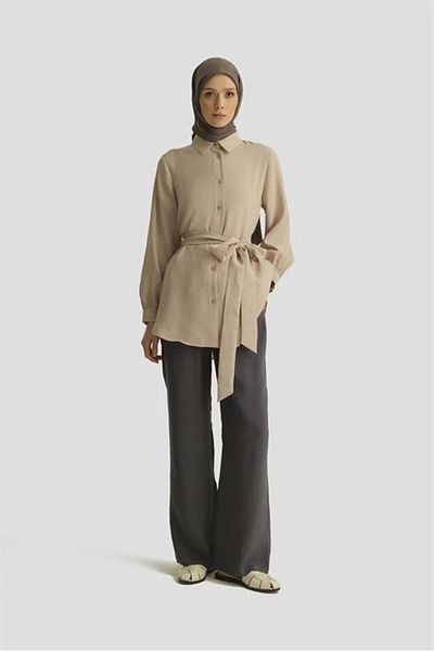 Armine Modal Straight Trousers 25Yd4224-2 Anthracite