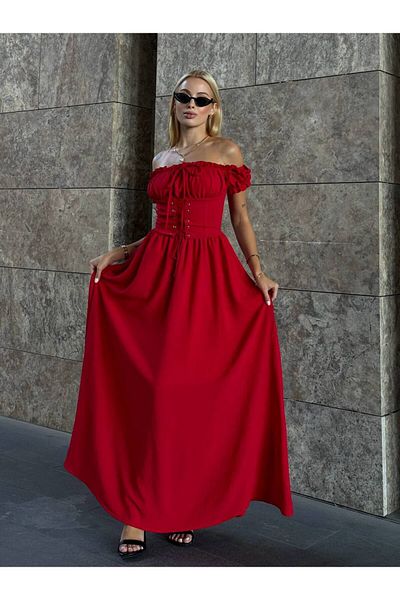 Bak'ap Rochie lungă elenistică cu căptușeală premium corset