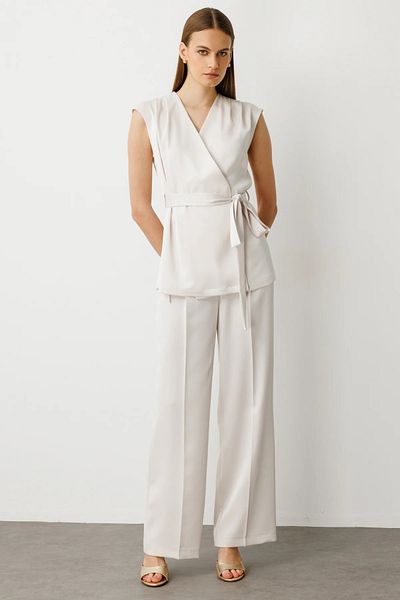 Ekol Wide Leg Satin Trousers