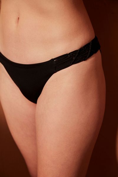 Penti Schwarzer Basic-Makramee-Bikini-Unterteil