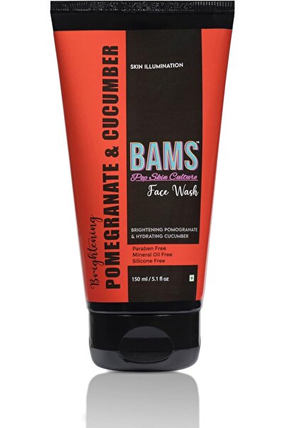 BAMS POP SKIN CULTURE BAMS | غسول الوجه المُشرق بالرمان والخيار | مُنظّف مُرط...