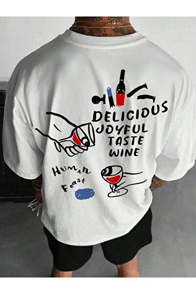 Jose Clothing تي شيرت مطبوع بأكمام قصيرة وقصة كبيرة الحجم