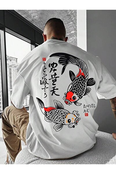 Jose Clothing تي شيرت مطبوع بأكمام قصيرة وقصة كبيرة الحجم