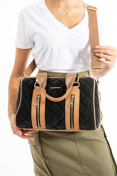 Just Polo Women's Cylinder Quilted Large Model Hand and Shoulder Bag