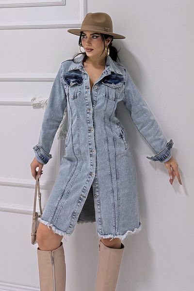 TOFİSA Light Blue Denim Jacket 26733 Model Number