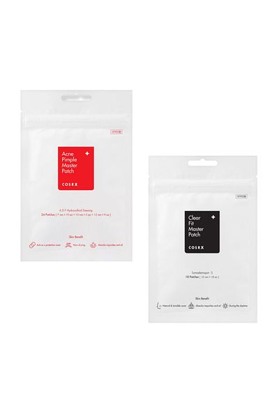 Cosrx Acne Patch Set, Acne Pimple 24pcs and Clear Fit Master Patch 18pcs, COSRX