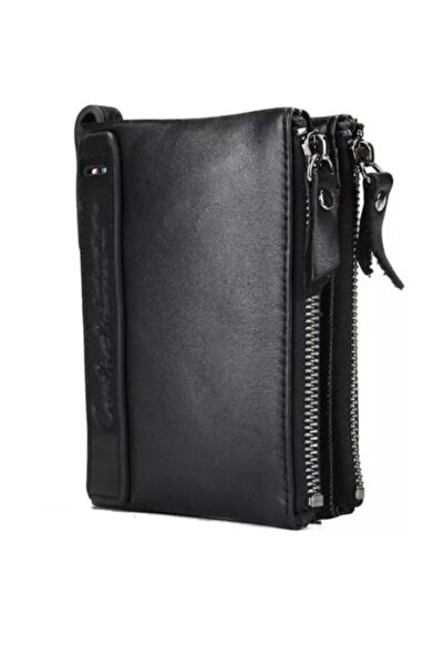 HERŞEY FIRSAT محفظة رجالية من الجلد الطبيعي