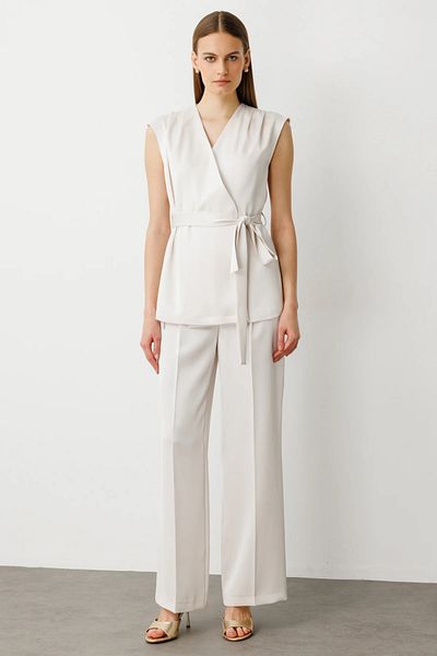 Ekol Wide Leg Satin Trousers