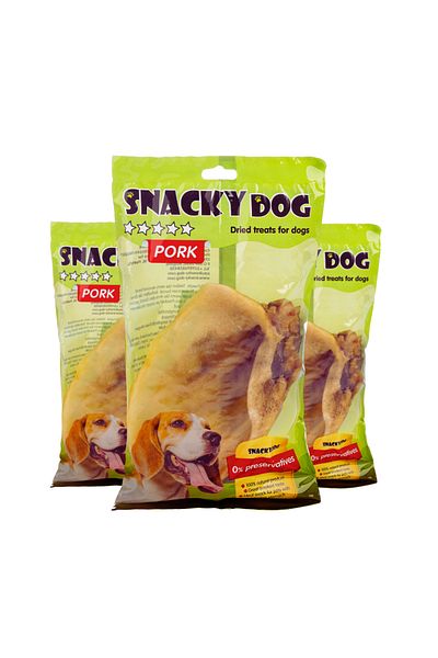 Snacky Dog Natural Dog Treats Pack of 3 x Pork Snacks - Snacky Dog
