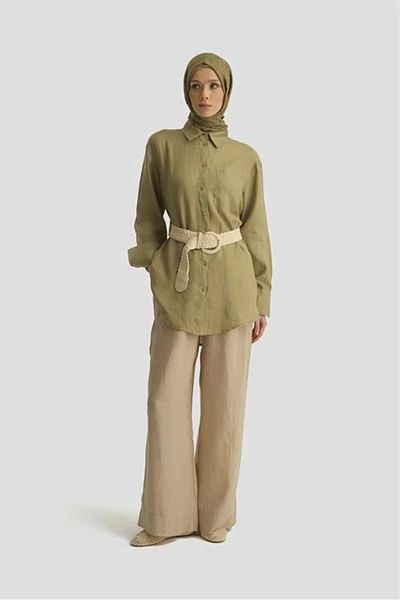 Armine Linen Palazzo Trousers 25Yd4231-2 Beige