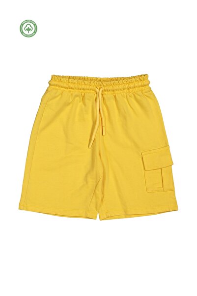 Divonette Κοριτσίστικο κοντό καλοκαιρινό σορτς 100% βαμβακερό με τσέπες 3 τεμαχίων σε κίτρινο, πορτοκαλί και ροζ χρώμα