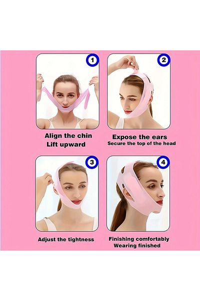 CEDAN Silicone Face Tightening Band, Formaldehyde-Free, Adjustable Fit,