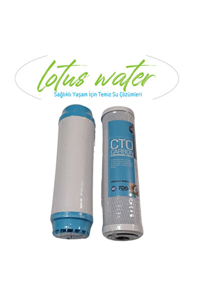 Lotus Water Musluk Tipi 2li Su Arıtma Filtresi CTO GAC Filtre Seti