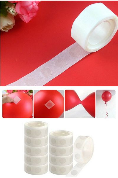 pellure Balloon Adhesive Tape, Double Sided Tape 100 Pieces Drop Shaped Adhesive
