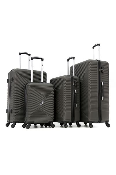 MELIFE Hardshell Trolley Set of 4-(32/28/24/20-inch)-Grey