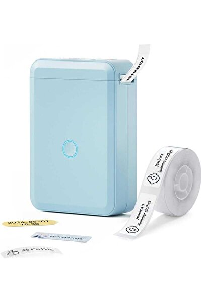 Genel Markalar D110 Blue Termal Taşınabilir Bluetooth Etiket Yazıcısı