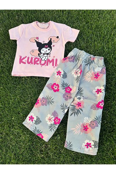 SANTRALBEBE Girl's Kuromi Printed Children's Suit