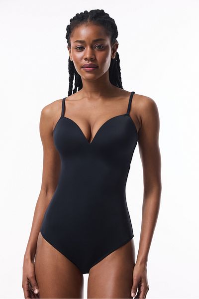 Penti Schwarzer Miss Fixed Covered Badeanzug