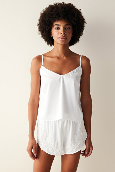 Penti Bridal Saten Kırık Beyaz Şort Pijama Altı