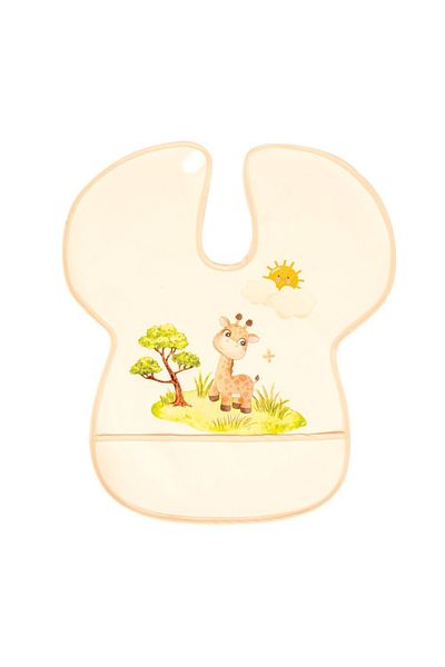 Sevi Bebe Baveta impermeabila cu protectii pentru umeri Happy Giraffe