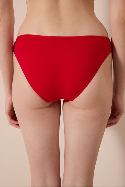 Penti Ori gerüschter roter Bikini-Unterteil