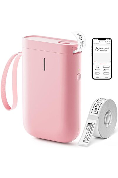 NiiMbot طابعة ملصقات بلوتوث محمولة حرارية باللون الوردي من data-x666 D11