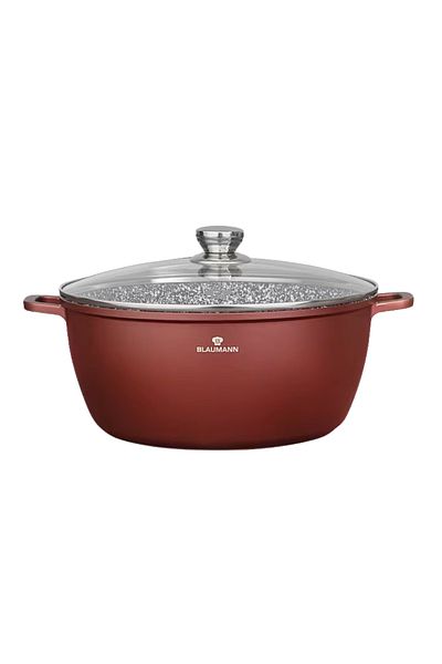 Blaumann Cerastone Ceramic Saucepan with Glass Lid 26x12cm 5.5L