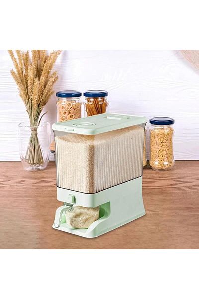 Un Transparent Rice Dispenser Large Grain Container Storage Moisture-Proof Household Grain Dispenser