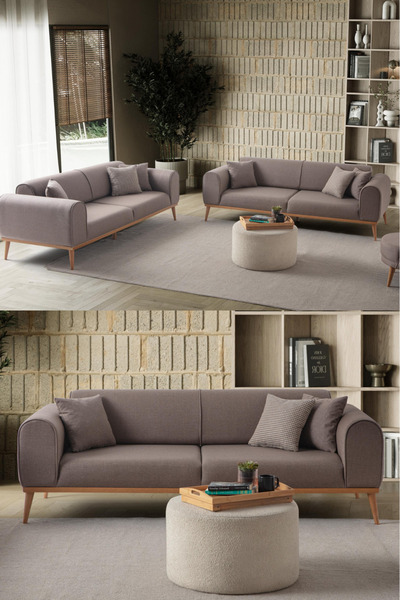 Haliloğlu Paris 3+3 Koltuk Takımı Kahverengi