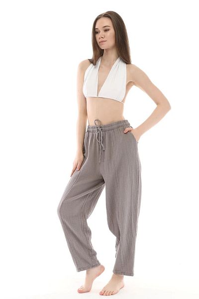 Ranasubaşı 23065 Muslin Trousers Gray