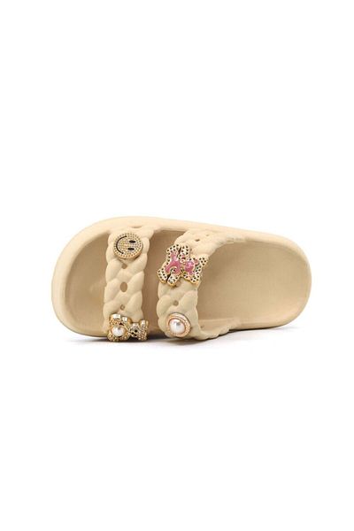 rs riva shoes Girl's Pool Beach Vacation Daily Summer Comfortable Non-Slip Sole Emoji Stone Slippers