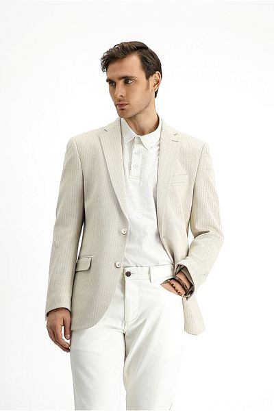 Kiğılı Classic Cotton Striped Jacket