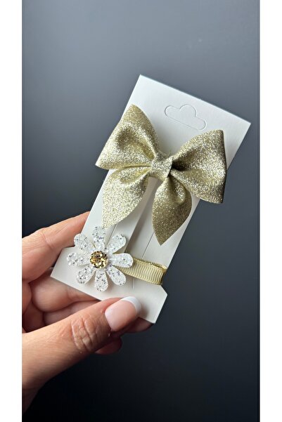 Toka Perisi Set de agrafe cu fundă de balerină Gold Sim Sim Daisy