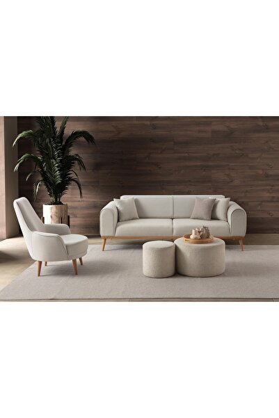EDSY HOME Rebul 3+3+1 Koltuk Takımı Bej Renk