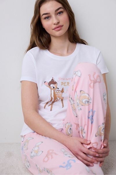 Penti Set pijamale din bumbac alb din bumbac
