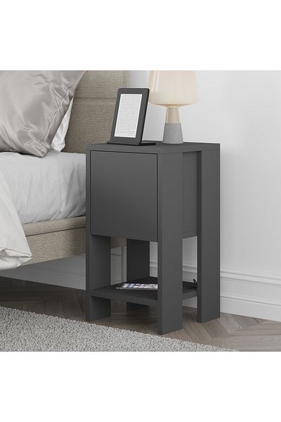 Mourah Home Ema Modern Nightstand with Storage - Multi-Functional Side Table for Bedroom & Living Room