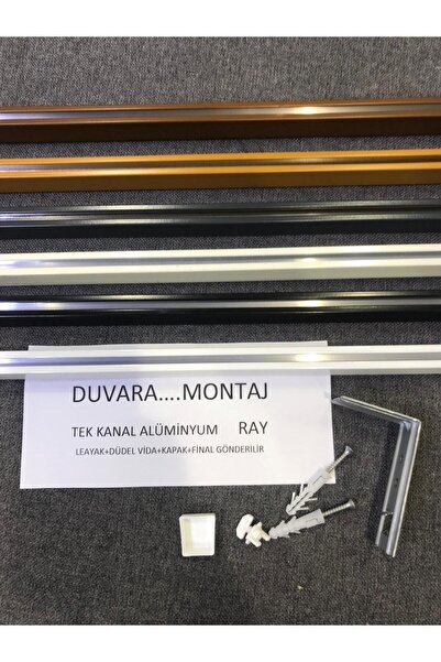 özdeğer home Șină de perdea din aluminiu cu un singur canal, pentru montare p...