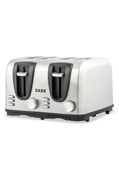 Zass 4-slot toaster ZASS ZST 09, 1400 W, 4 slices, Led Blue, Reheat, Defrost, Removable crumb tray