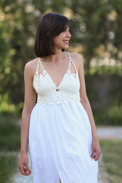 Gülümse Baby Şile Bezi Handmade Special Design Dress 100% Cotton Handcrafted Organic Fabric