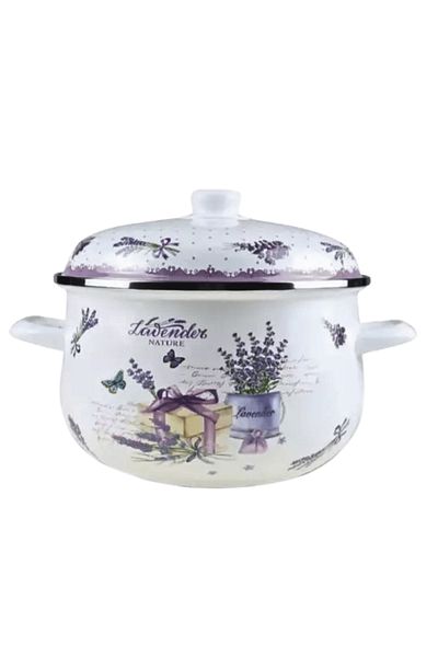 GRÜNBERG Enamel Pot with Lid 26x16cm 6.5L