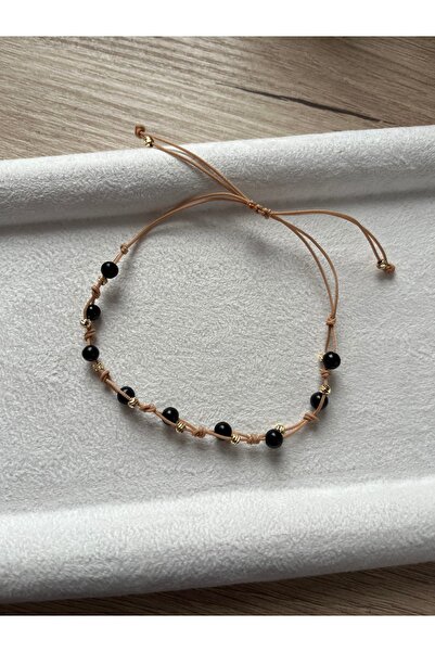 Pel Design الحد الأدنى من حجر الشونغيت سوار وخلخال مصنوع يدويًا